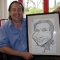 black/white gift caricature