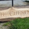 Oak Incised Carved Lettering