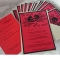 Bespoke wedding invitations created for a bride to match her biker/gothic theme