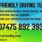 friendly driving tuition stirling biz card