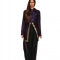 Aubergine embroidered top with long kurta ludo