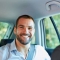 Man in car