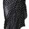 Black Cotton Sarong with Polka Dot Design