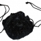 Black Beaded Drawstring Dolly Handbag