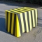Type K Yellow & Black Striped, L 1000 x W 630 x H 710mm, Weight approx 900-1000Kg