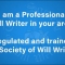 Proud member of the Society of Will Writers
