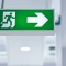 An exit sign that we fitted