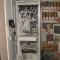 A Communications Cabinet in need of a tidy up.