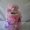 Baby girl two tier nappy cake