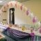 Double Bubble balloon arch for top tables