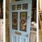 Victorian painted stained glass doors