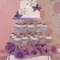 Purple Lily Wedding Cake