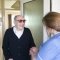 Carer greeting a client